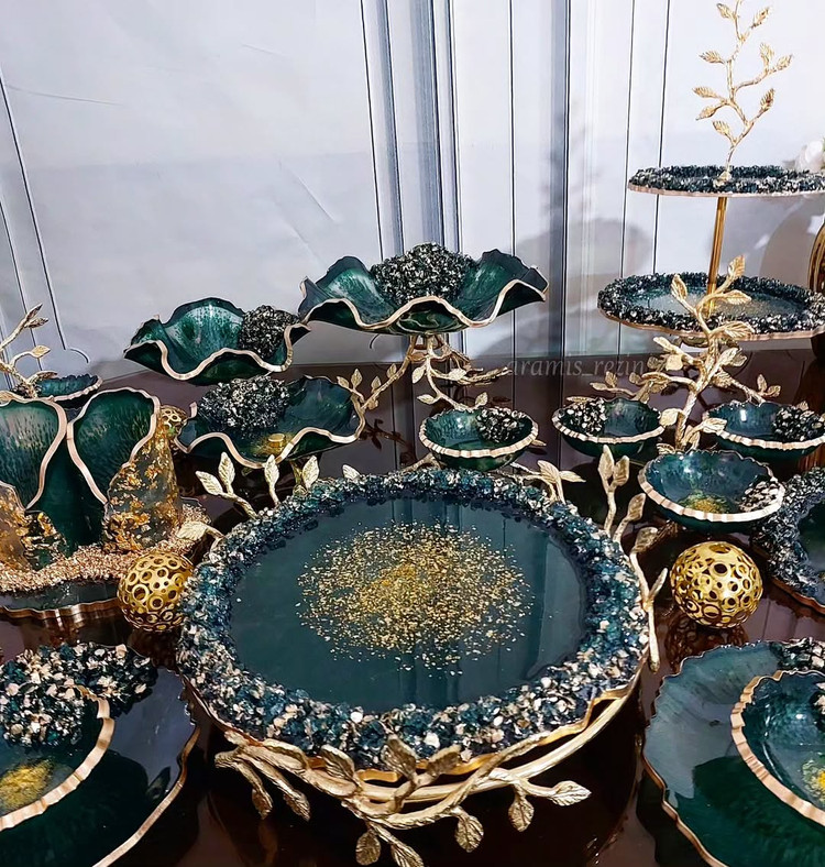 شیرینی خوری رزینی ظف شیرینی رزینی استند مزه ررینی