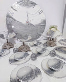 ظروف پذیرایی سفید نقره ای