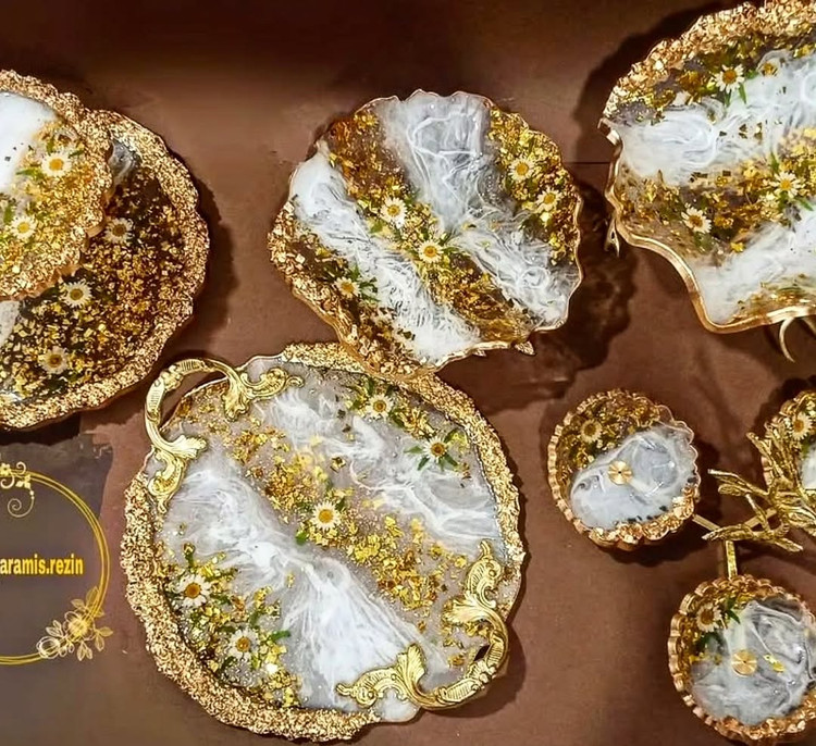 سرویس سفید طلایی