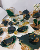 ظروف سبز طلایی رزینی