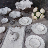 ظروف پذیرایی رزینی سفید نقره ای رزینی