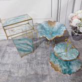 سرویس پذیرایی فیروزه ای طلایی سفید