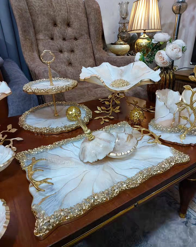 سینی پذیرایی رزینی